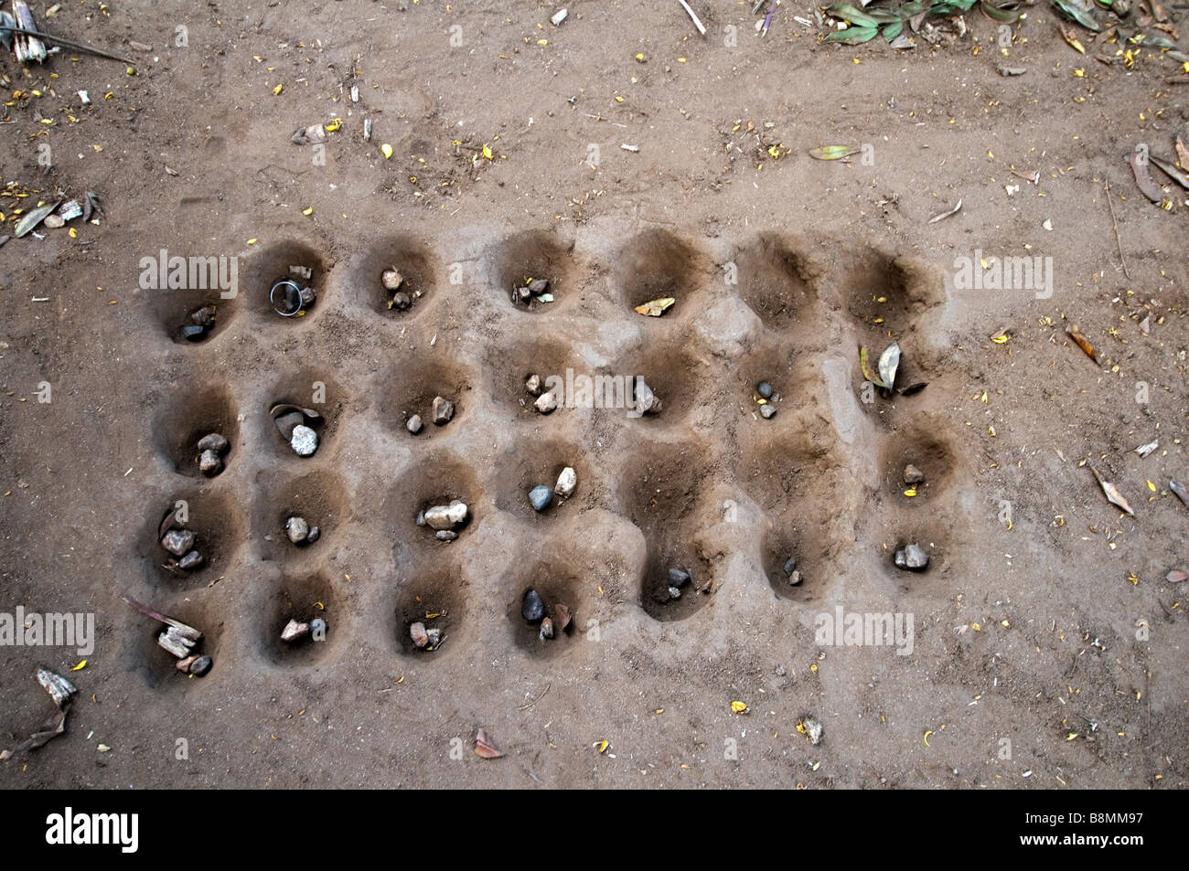 Malawi 2008 Traditional game played with stones Stock Photo Alamy