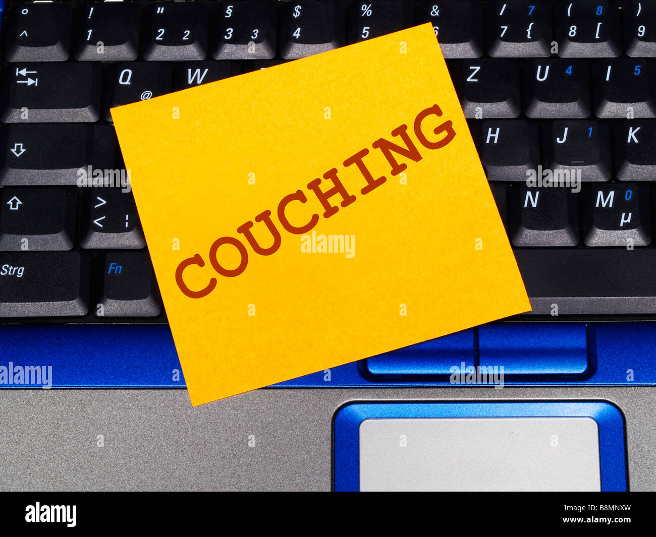 memo note on notebook, couching Stock Photo - Alamy