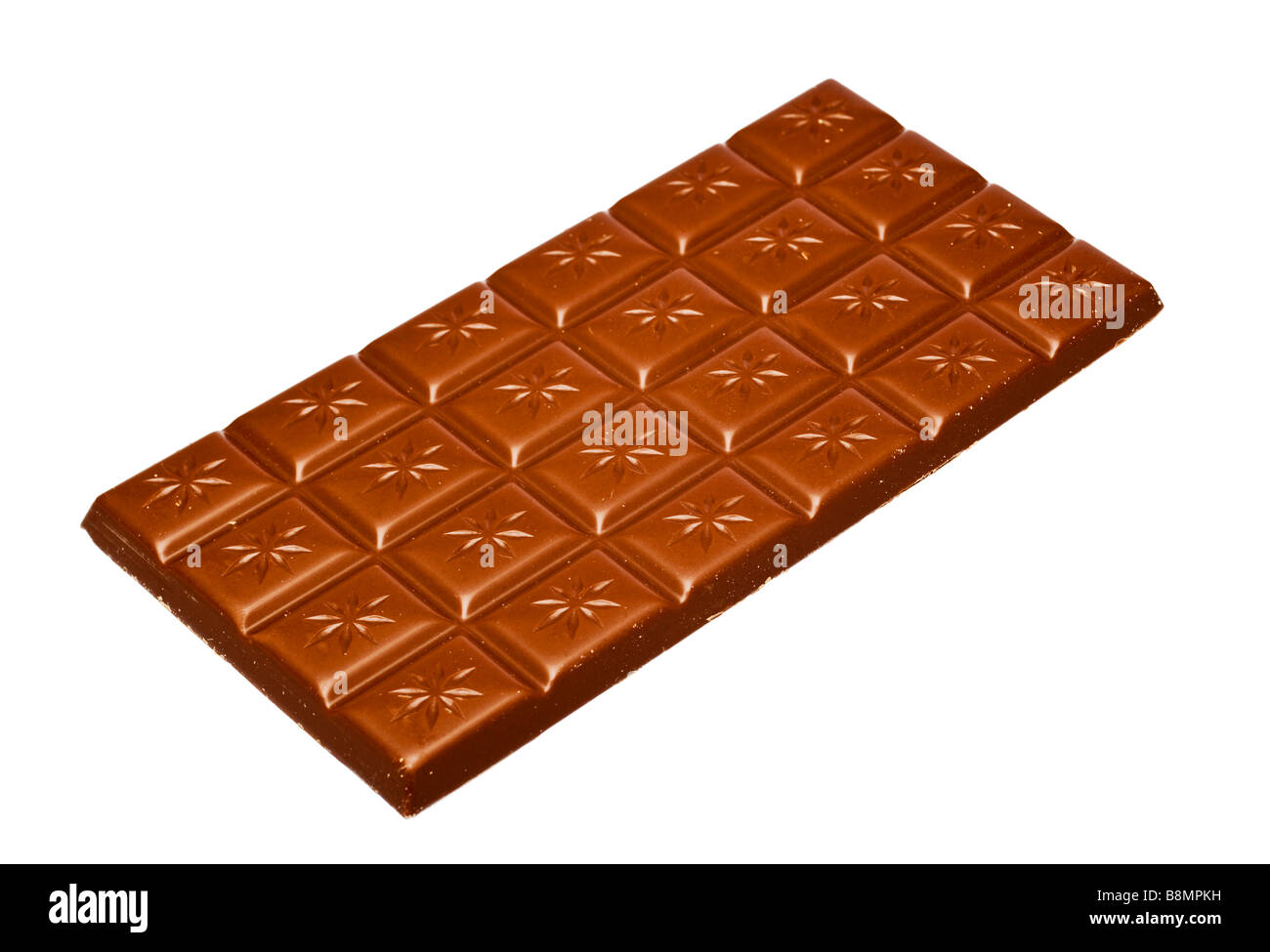Unbranded chocolate bar cutout Stock Photo