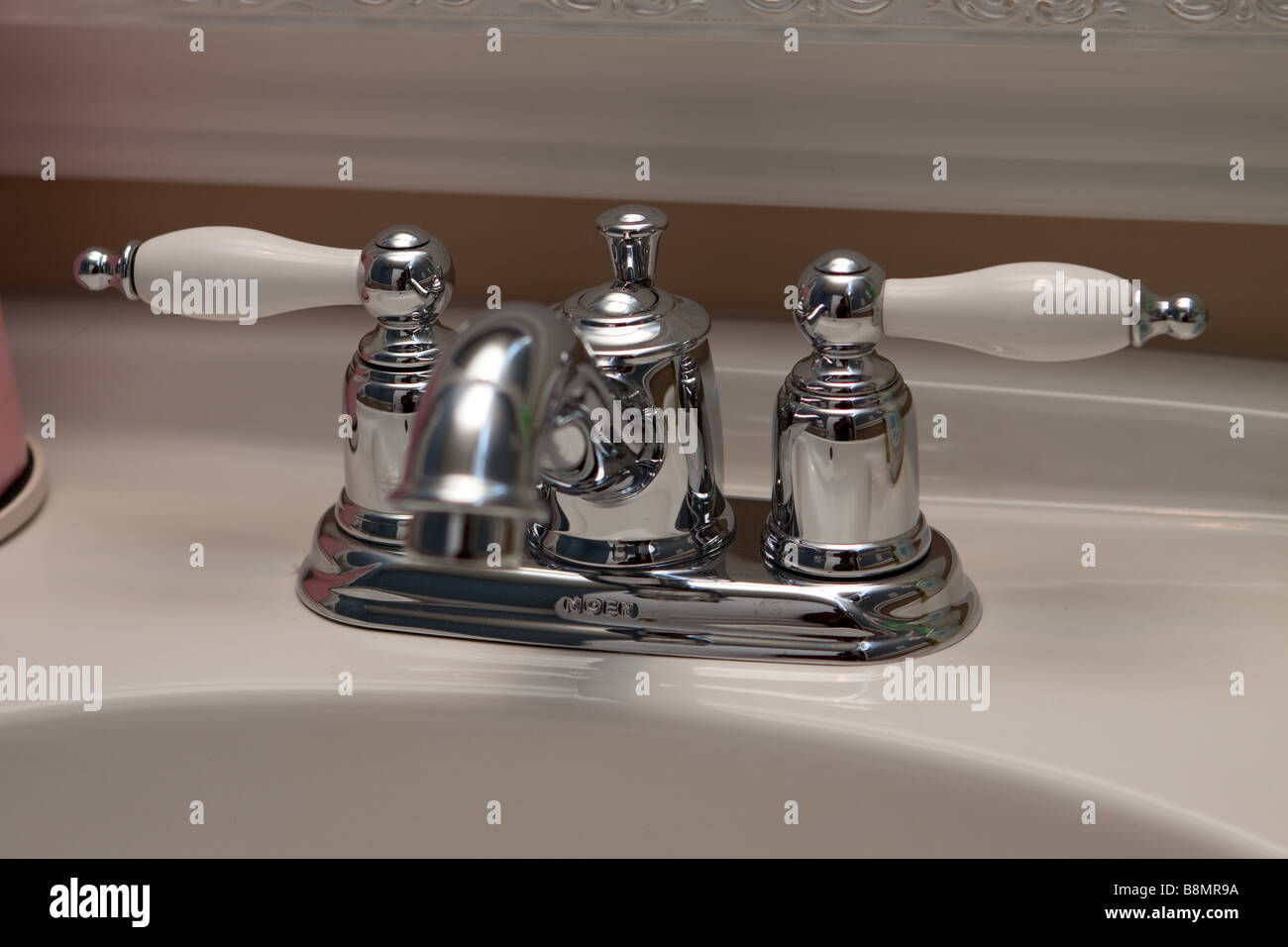 Chrome and Porcelain faucet Stock Photo Alamy