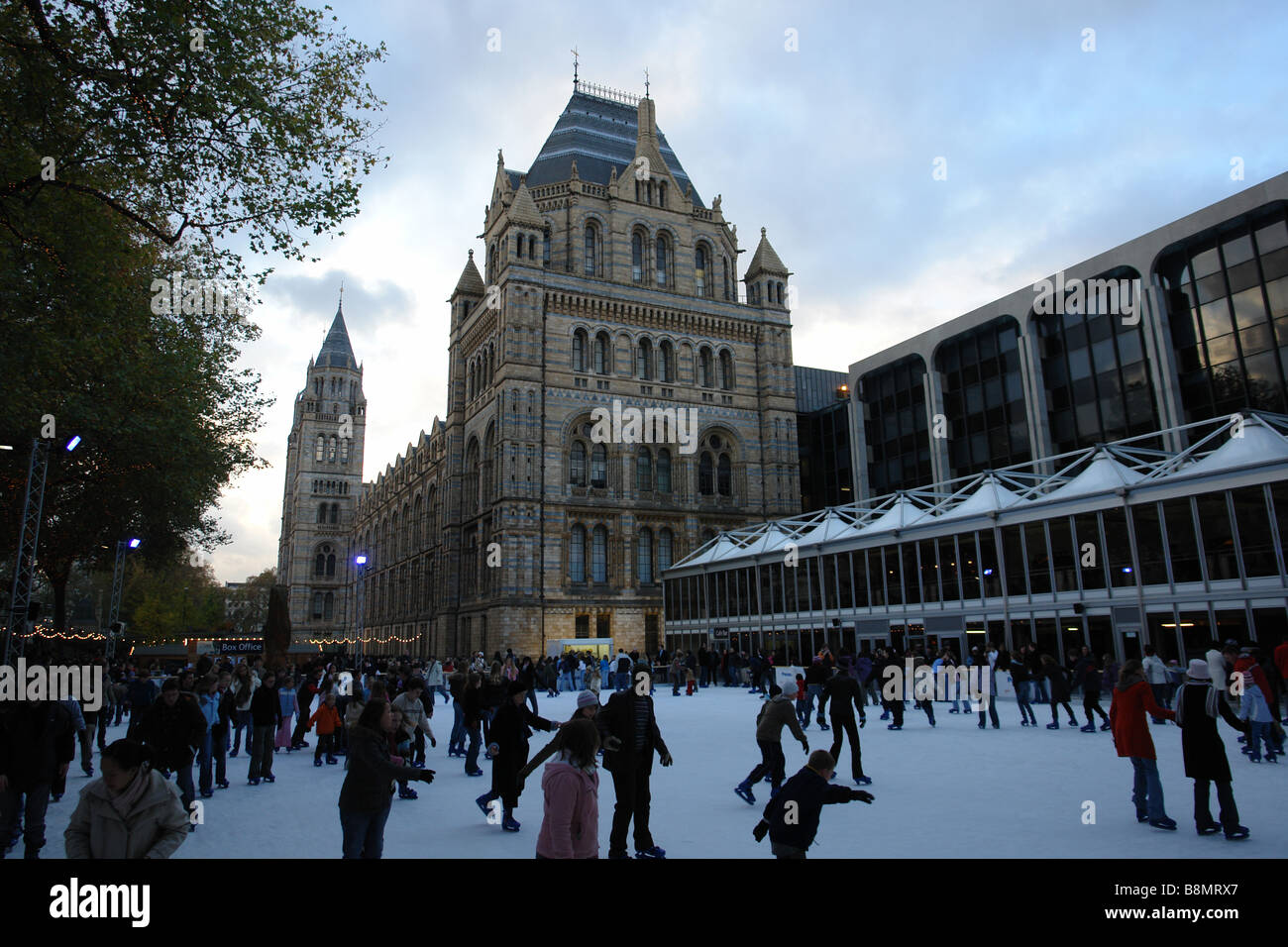 Natural History Museum Ice Skating rink Stock Photo Alamy