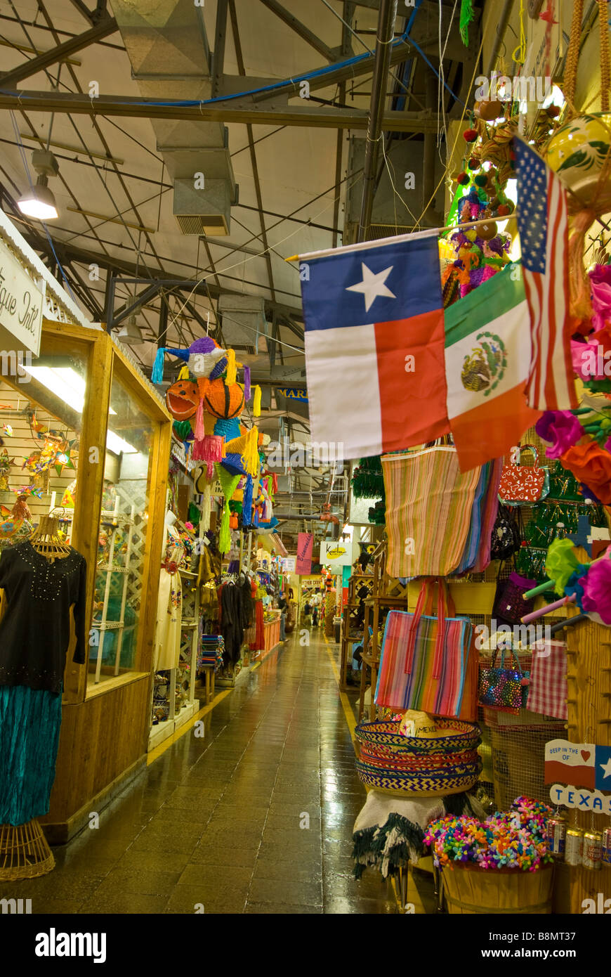 San Antonio Historic Market Square el mercado mexican marketplace Stock Photo