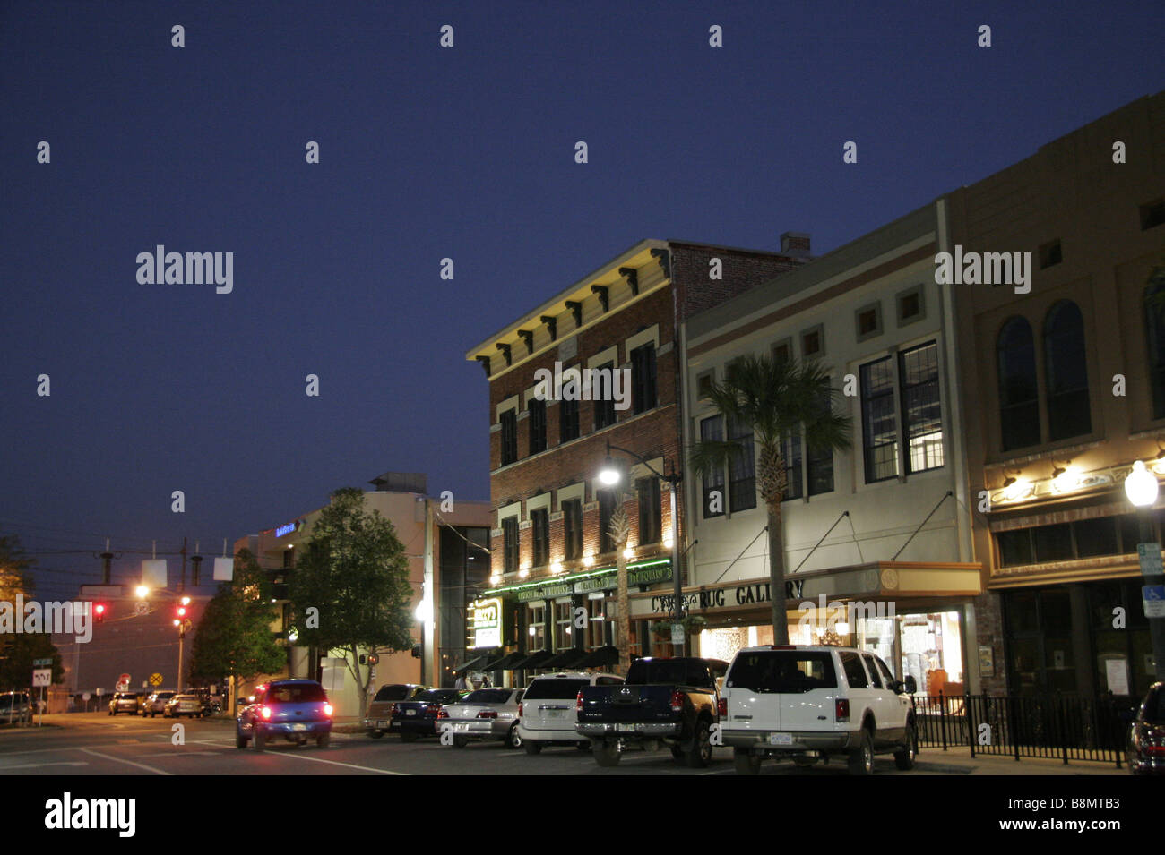 Late evening in downtown Ocala Florida USA Stock Photo