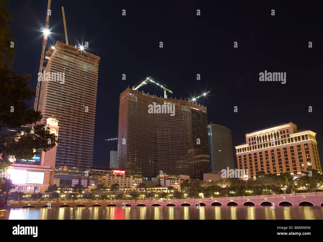 Las Vegas - New Hotel Casino Building - The Strip Stock Photo