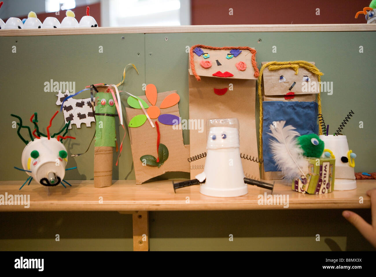 puppets and dolls made of recycled materials Stock Photo Alamy