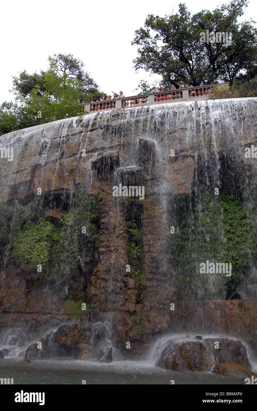 The waterfall at the Chateau Nice France Cote D Azure French Riviera