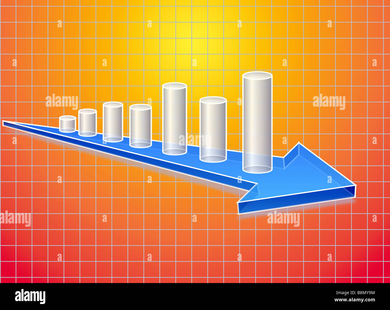 illustration of business chart Stock Photo