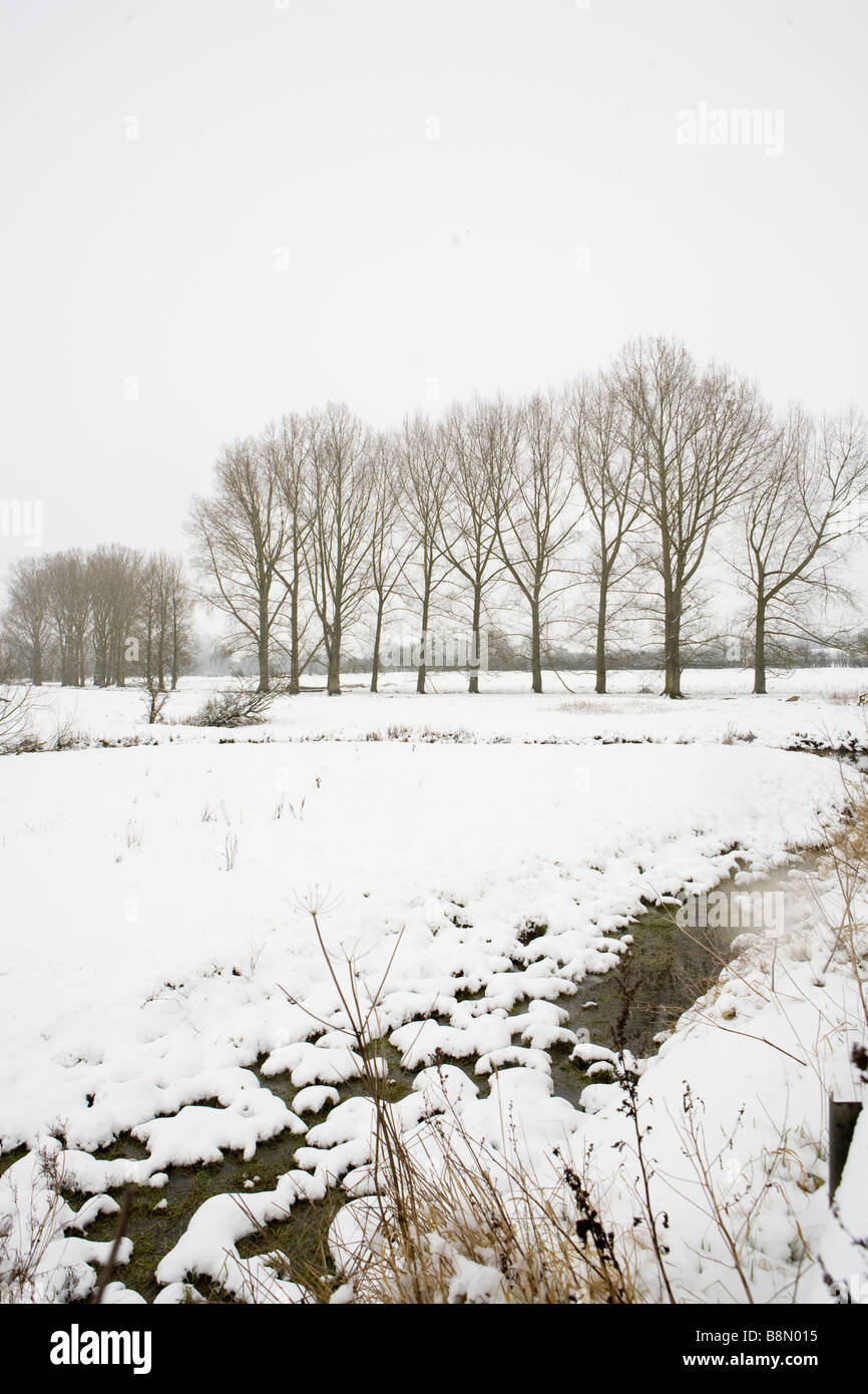 winter landscape of the English countryside Stock Photo