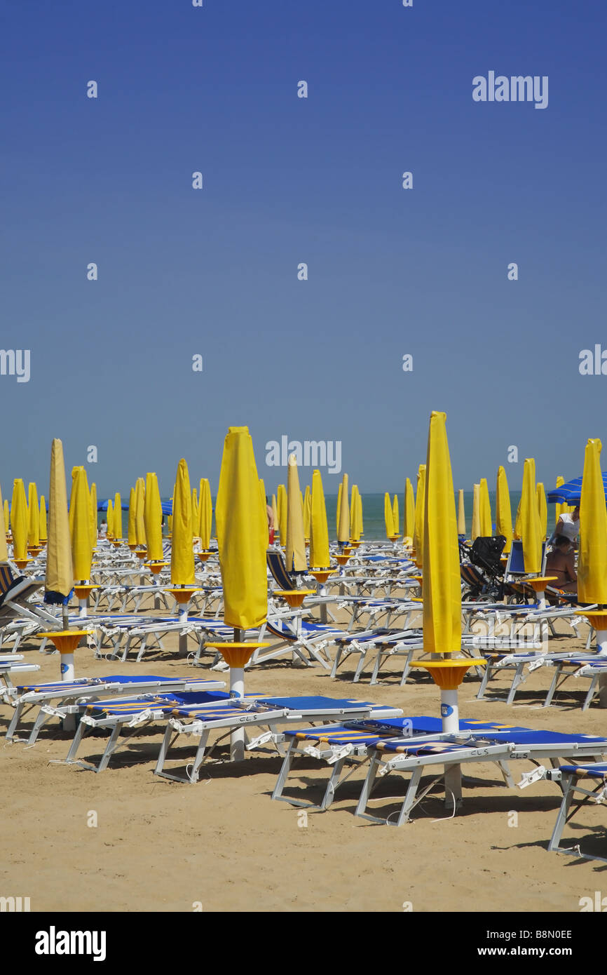 Italian beach, Adriatic sea Stock Photo