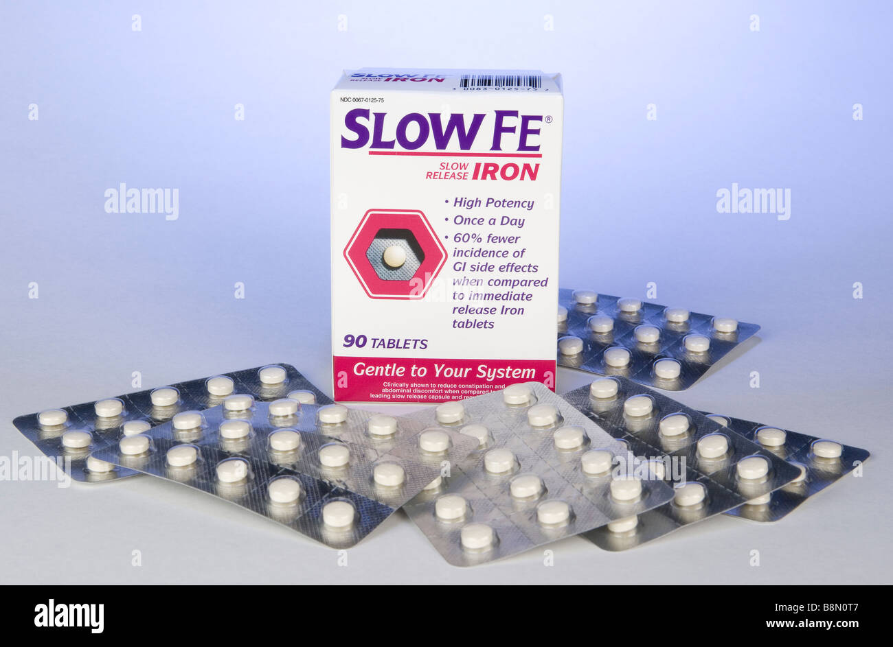 Slow release iron supplement Stock Photo