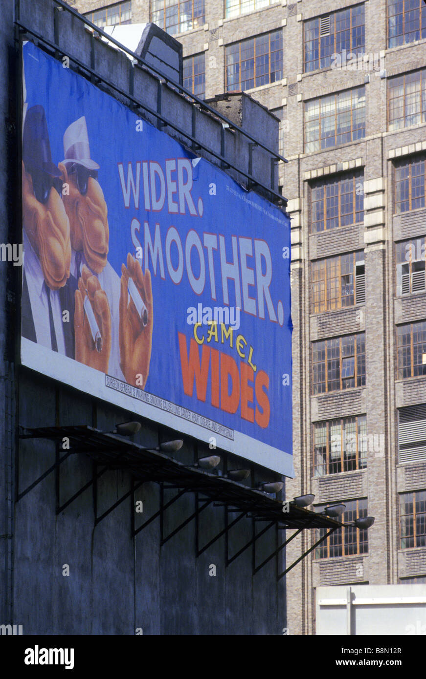 Cigarette Advertising in Tribeca Stock Photo