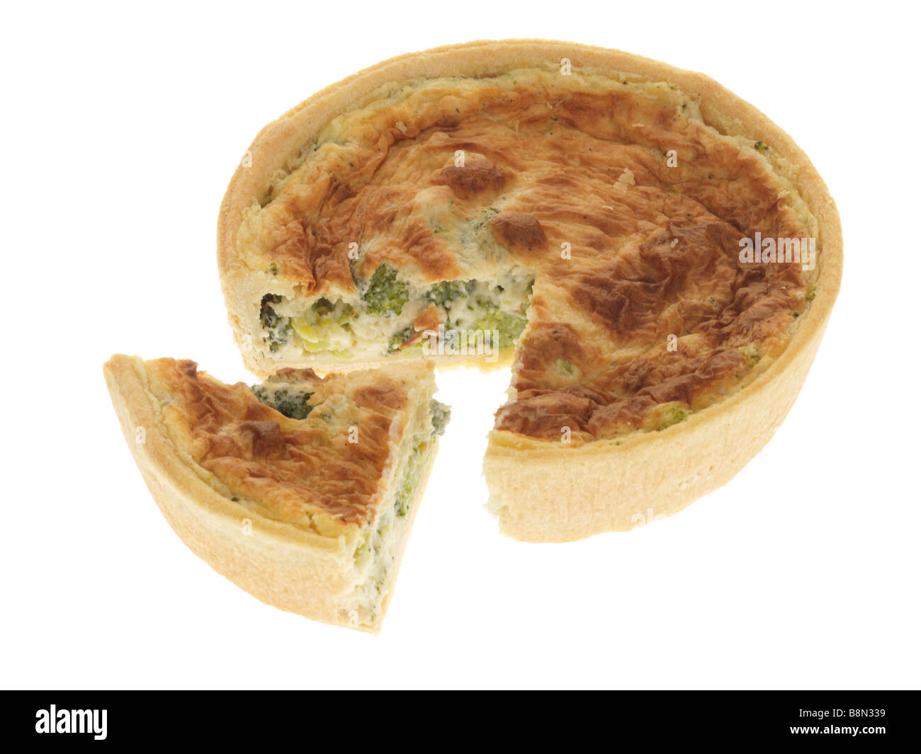 Broccoli and Gruyere Quiche Stock Photo Alamy