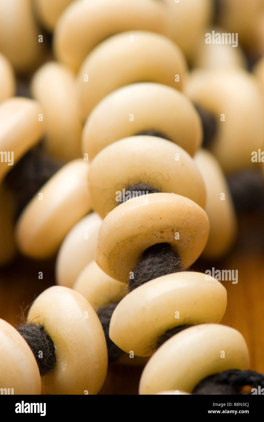 An african misbaha with beads made of bone Stock Photo Alamy