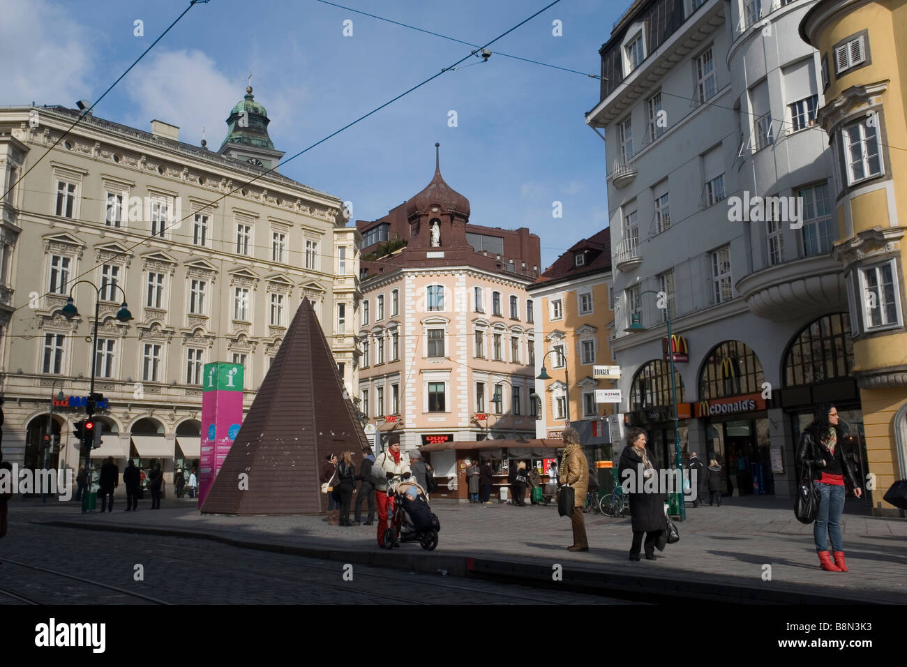Taubenmarkt - Linz town center - Austria Stock Photo - Alamy