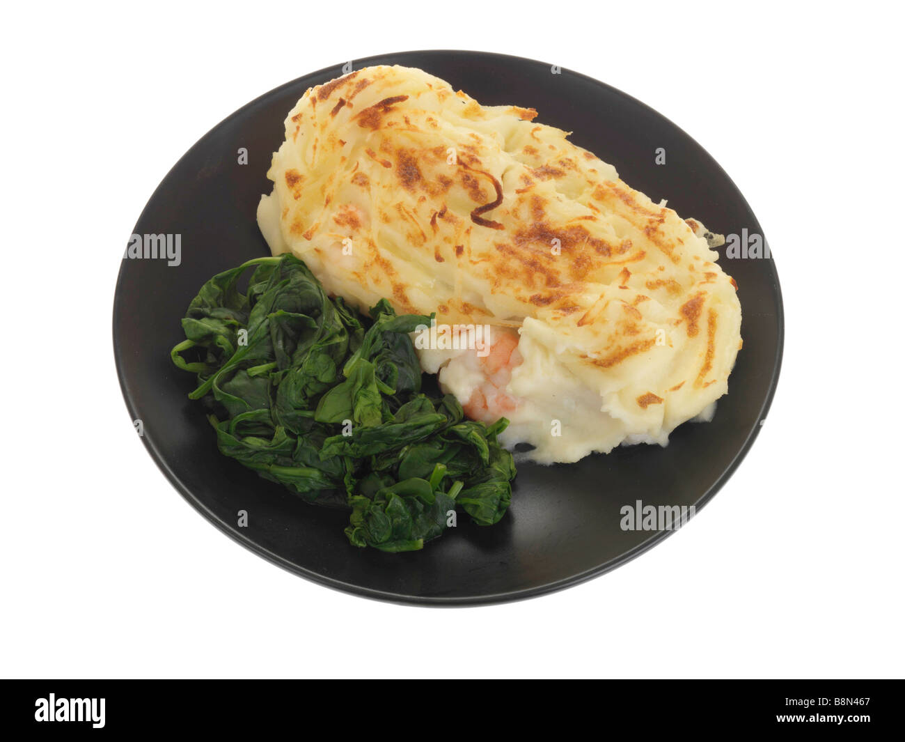 Fish Pie with SPinach Stock Photo - Alamy