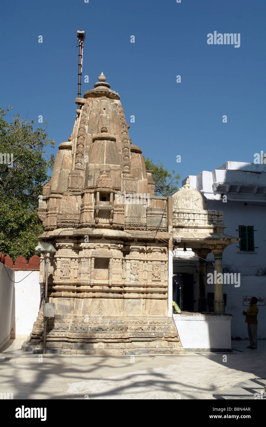 at the jagdish temple udaipur Stock Photo