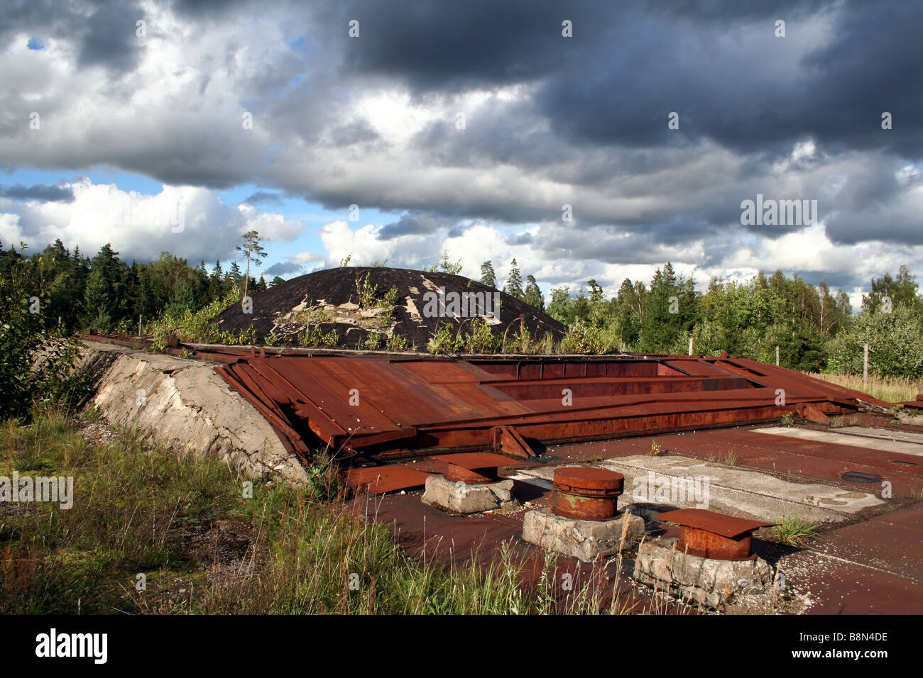 Plokstine Nuclear Missile Base in the Zemaitija National Park in Lithuania Stock Photo