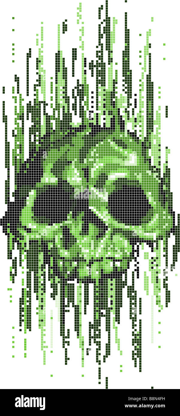 computer virus skull concept vector illustration Stock Photo