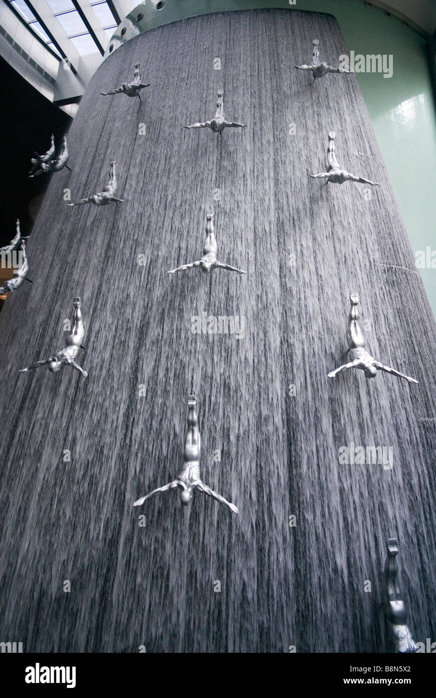 Fountain sculptures at Dubai Mall Stock Photo