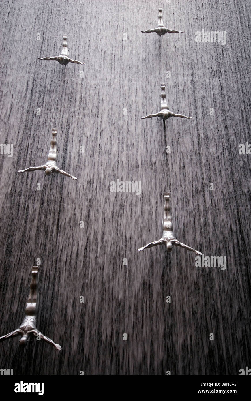 Fountain sculptures at Dubai Mall Stock Photo