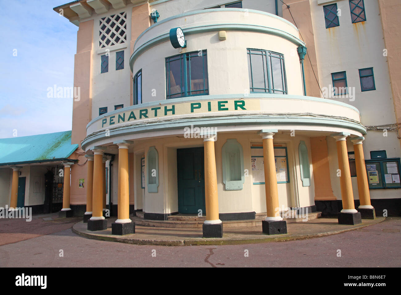 Pier and sea front Penarth Wales Stock Photo Alamy