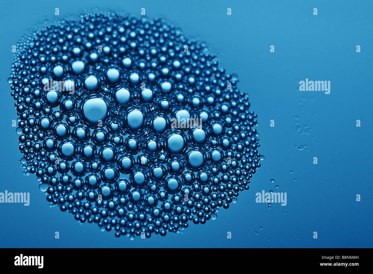 beautiful closeup of bubbles Stock Photo