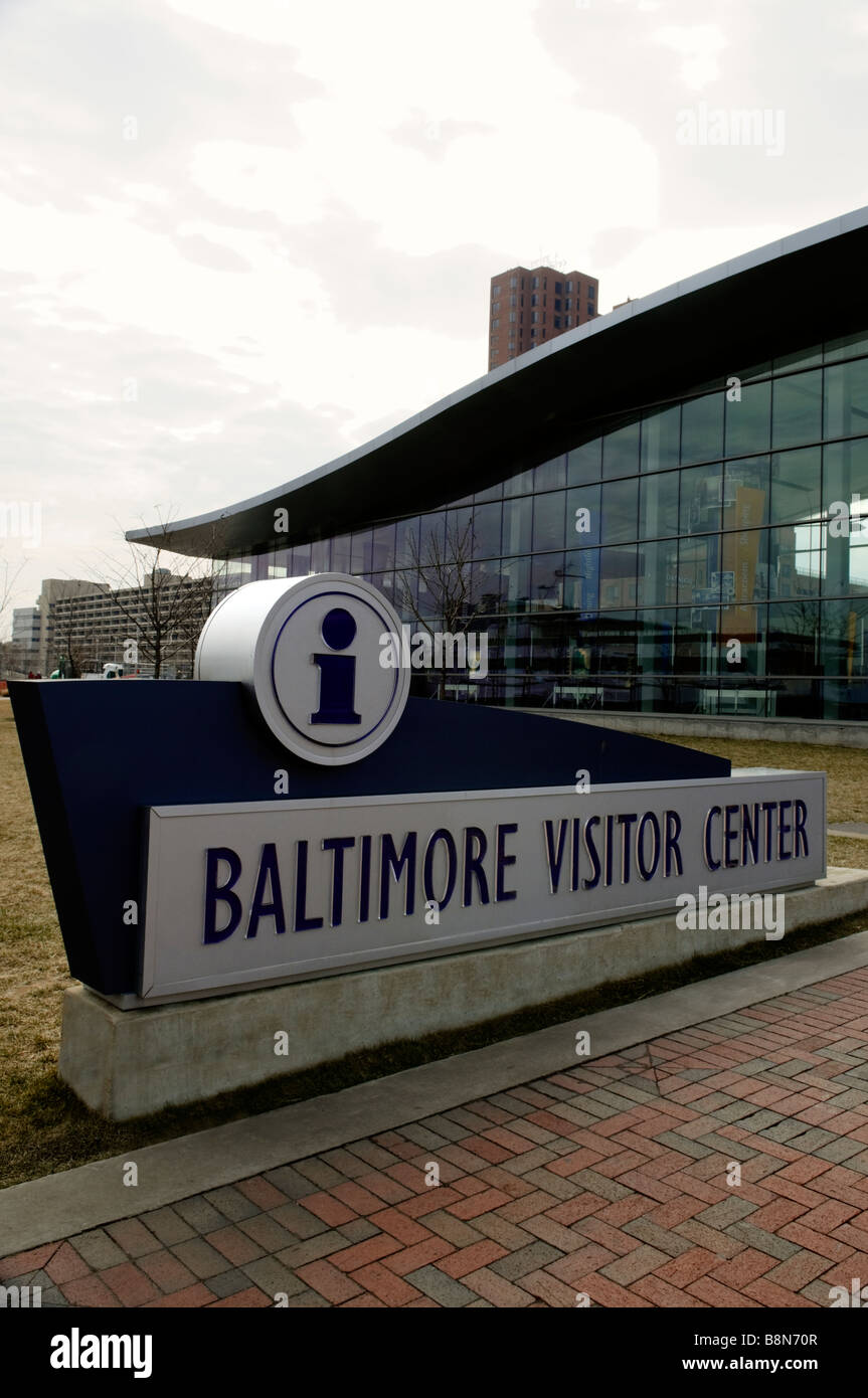 Baltimore Visitors Center, Baltimore Maryland, USA Stock Photo