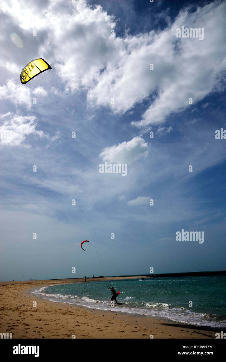 Kitesurfing Beach, Dubai Stock Photo Alamy