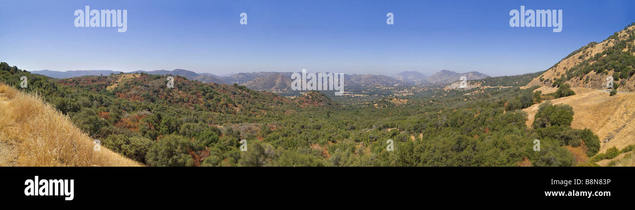 Scenic Panoramic View Of Fresno Hills, California Stock Photo