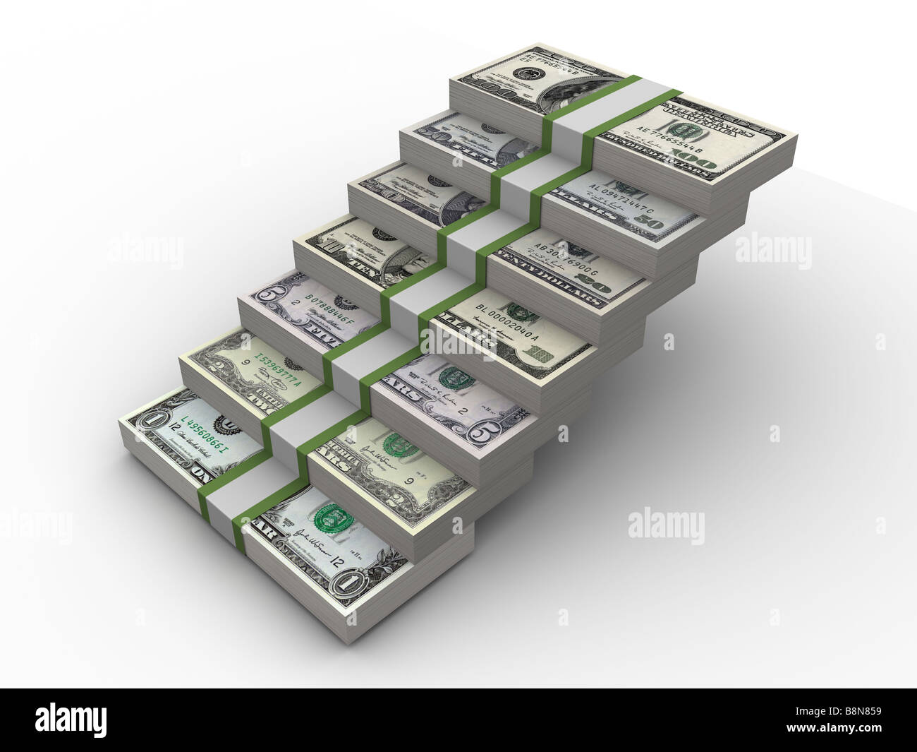 Steps to Making Money Stock Photo