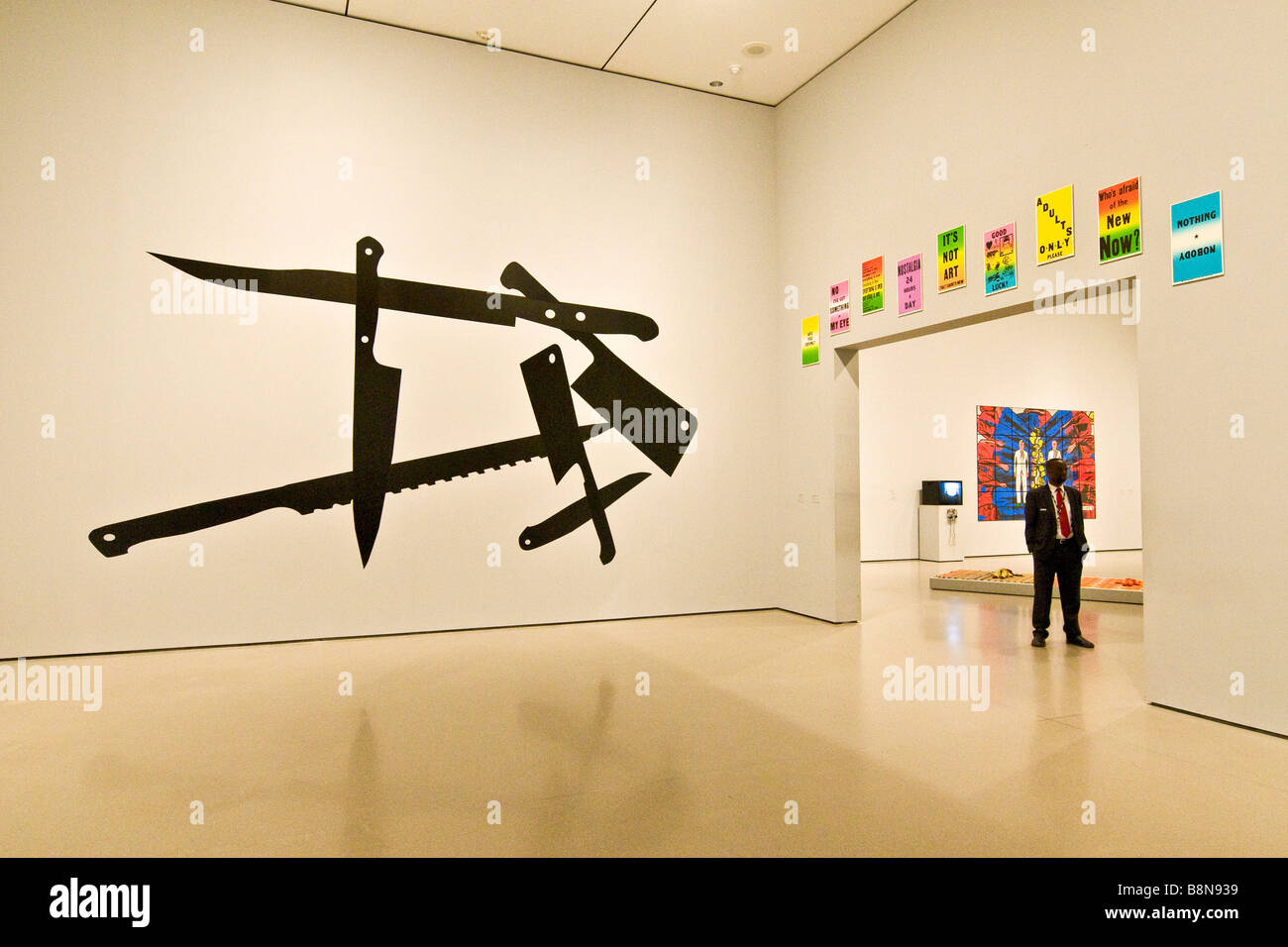 An exhibit at the Museum of modern art Stock Photo