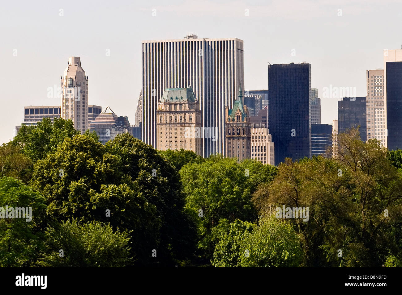 New York city skyline view from Central park Stock Photo