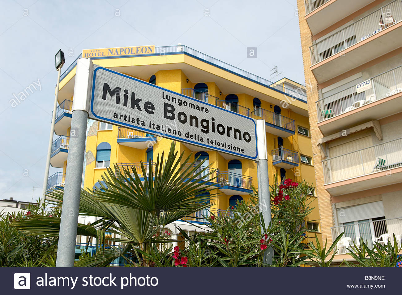 Lungomare Mike Bongiorno Jesolo Veneto Italy Stock Photo