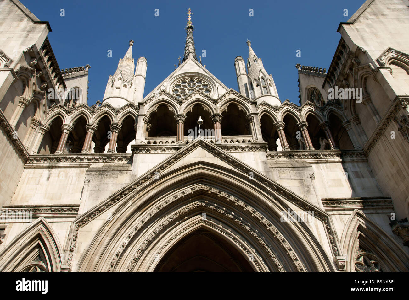 The exterior of the Royal Courts of law Chancery Lane Holborn London England UK (c) Marc Jackson Photography Stock Photo