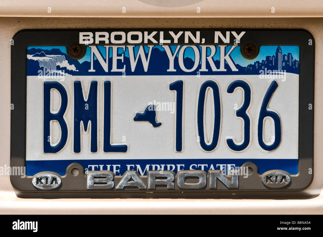 New York number plate Stock Photo