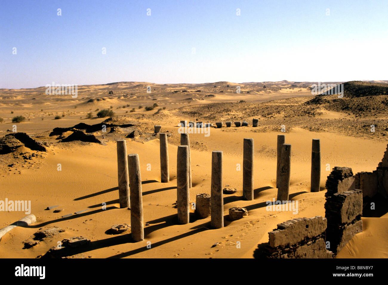 Archaeological ruins at Old Dongola Stock Photo