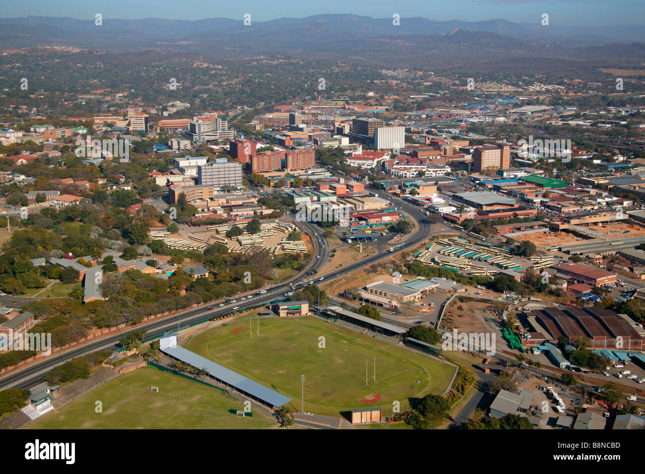 Aerial view of Nelspruit town and surrounding areas Stock Photo Alamy