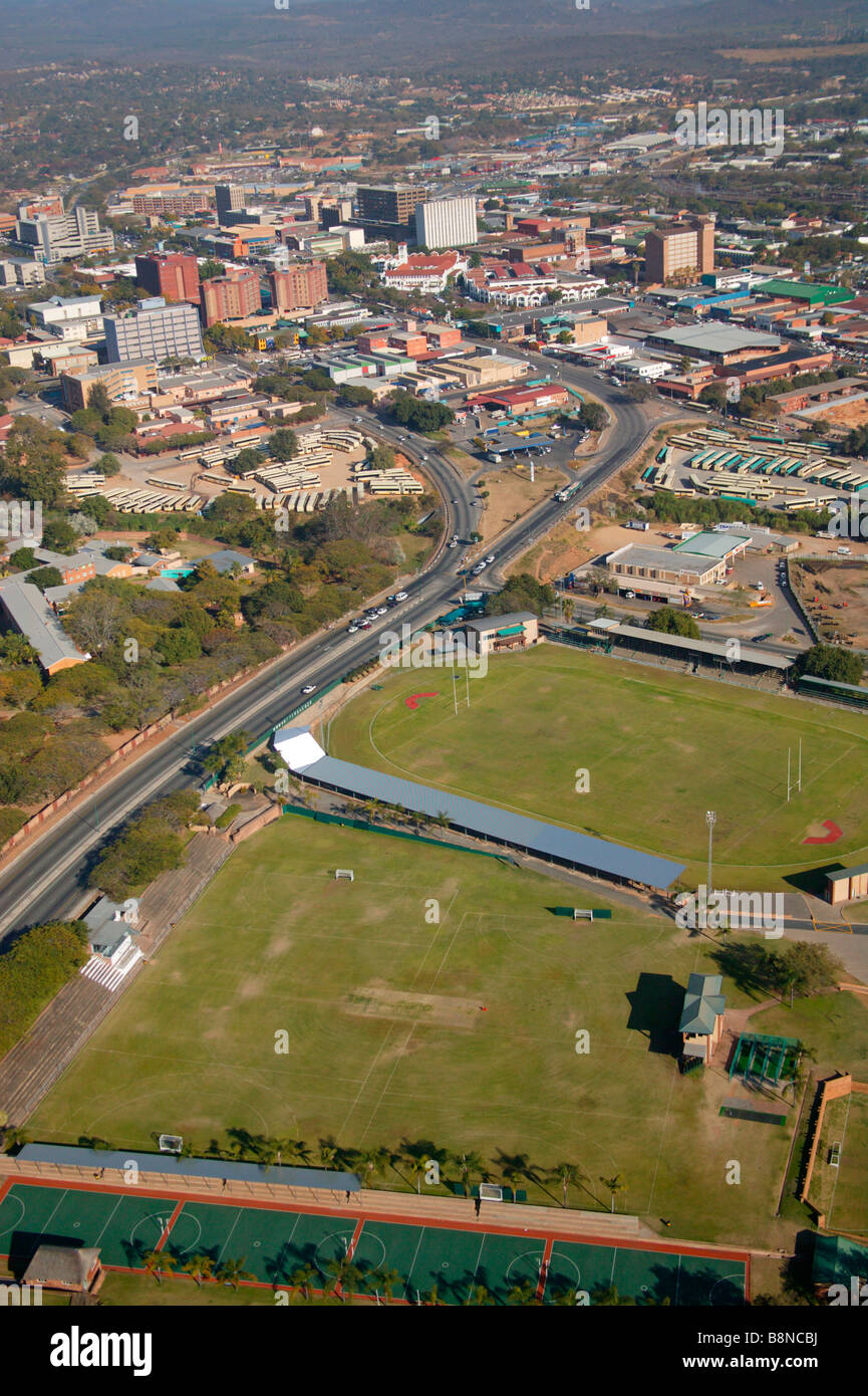 An aerial view of Nelspruit town and surrounding areas Stock Photo