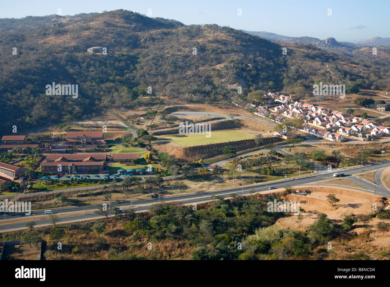 An aerial view of a residential suburb in Nelspruit Stock Photo