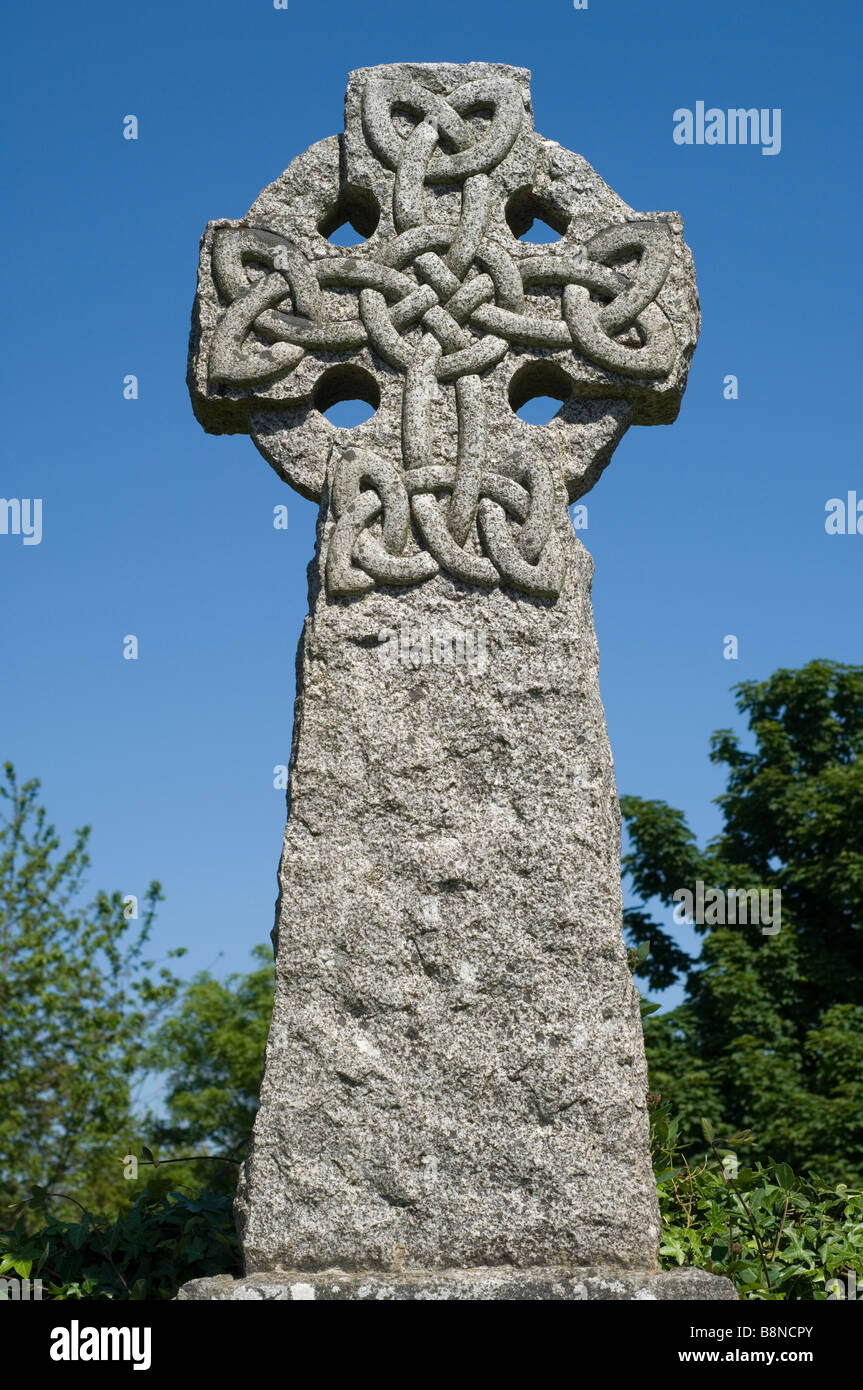 Cross in a churchyard Cromarty Northern Scotland Stock Photo