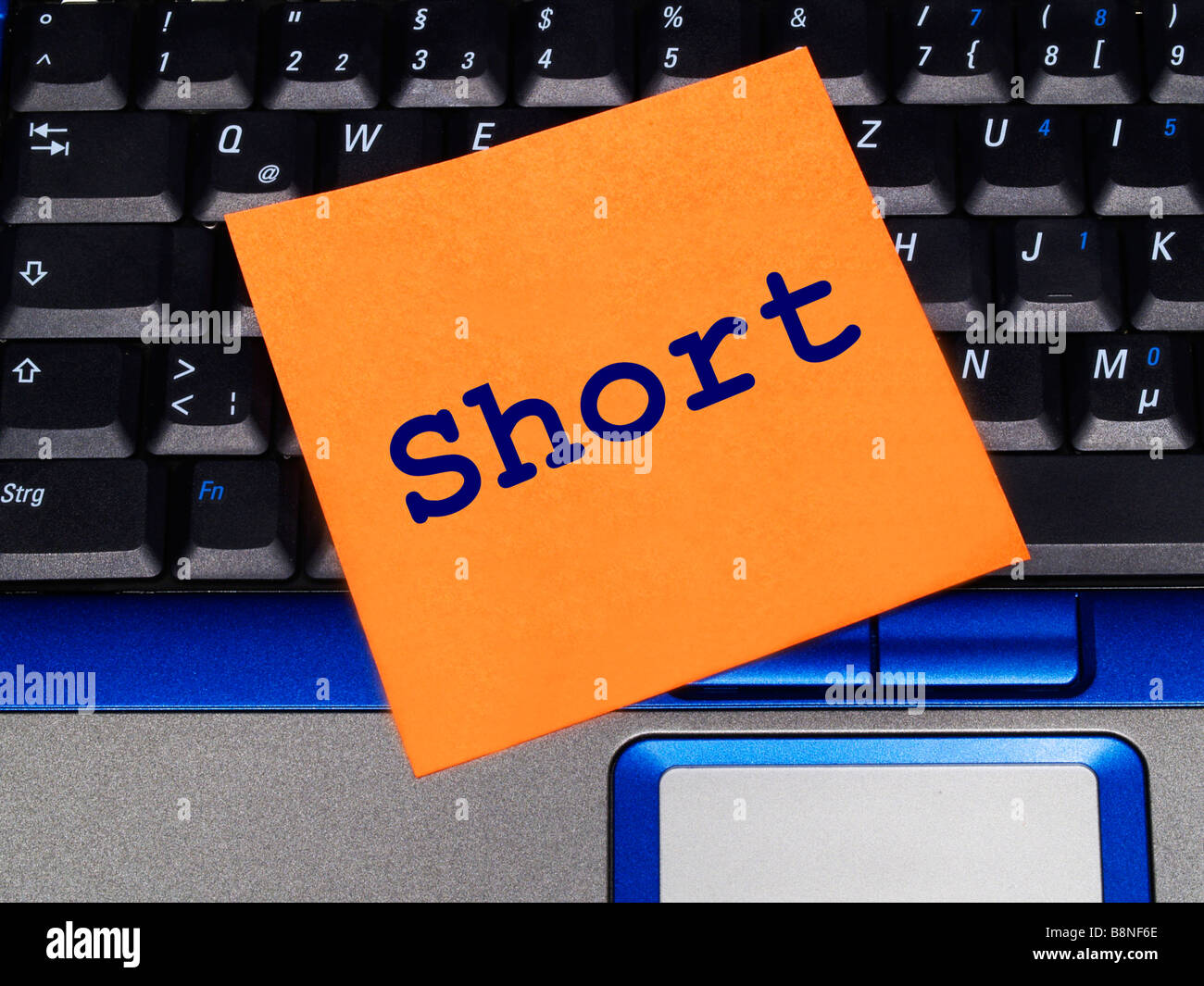 memo note on notebook, short Stock Photo Alamy