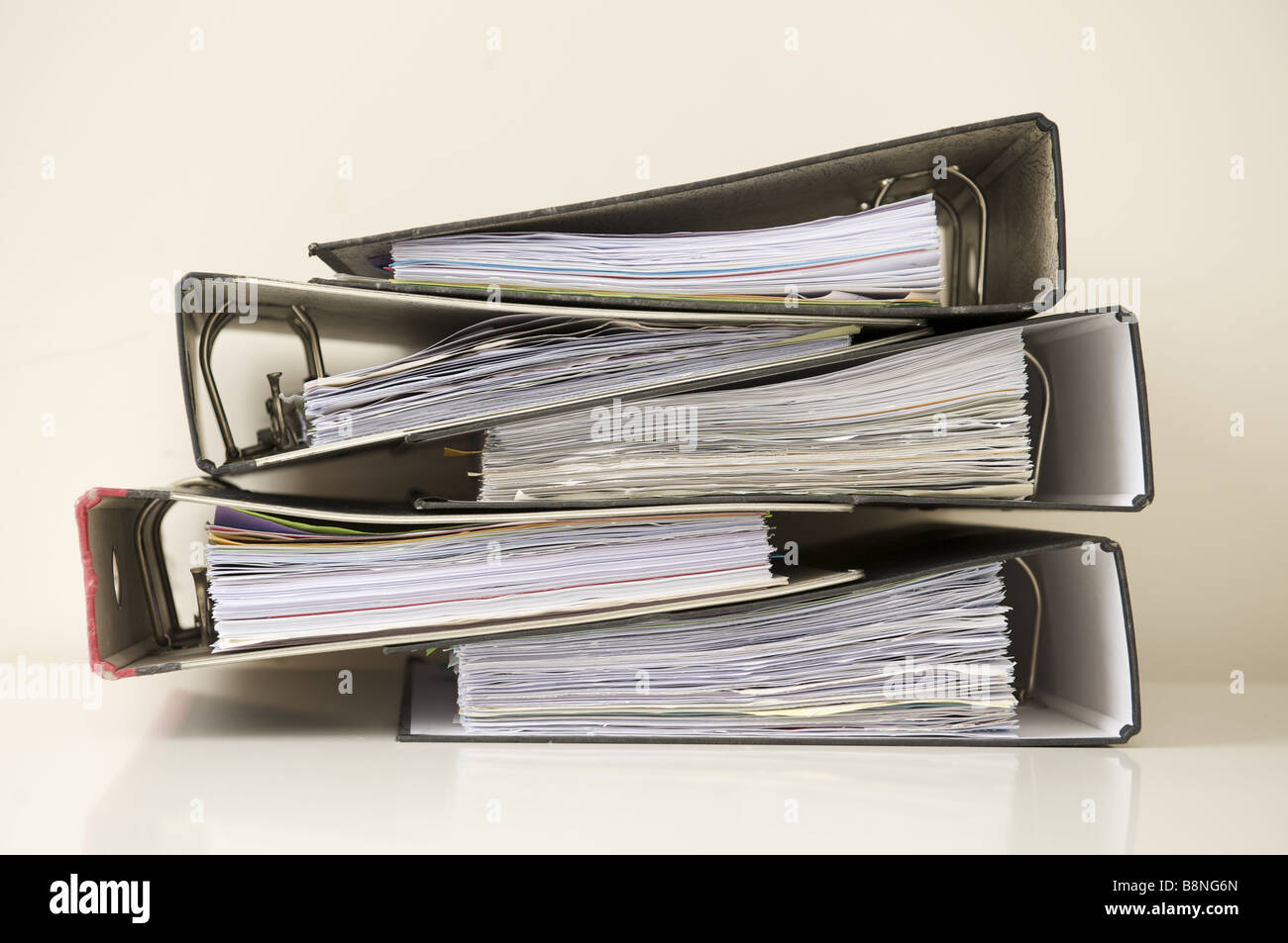 Pile of business files Stock Photo - Alamy