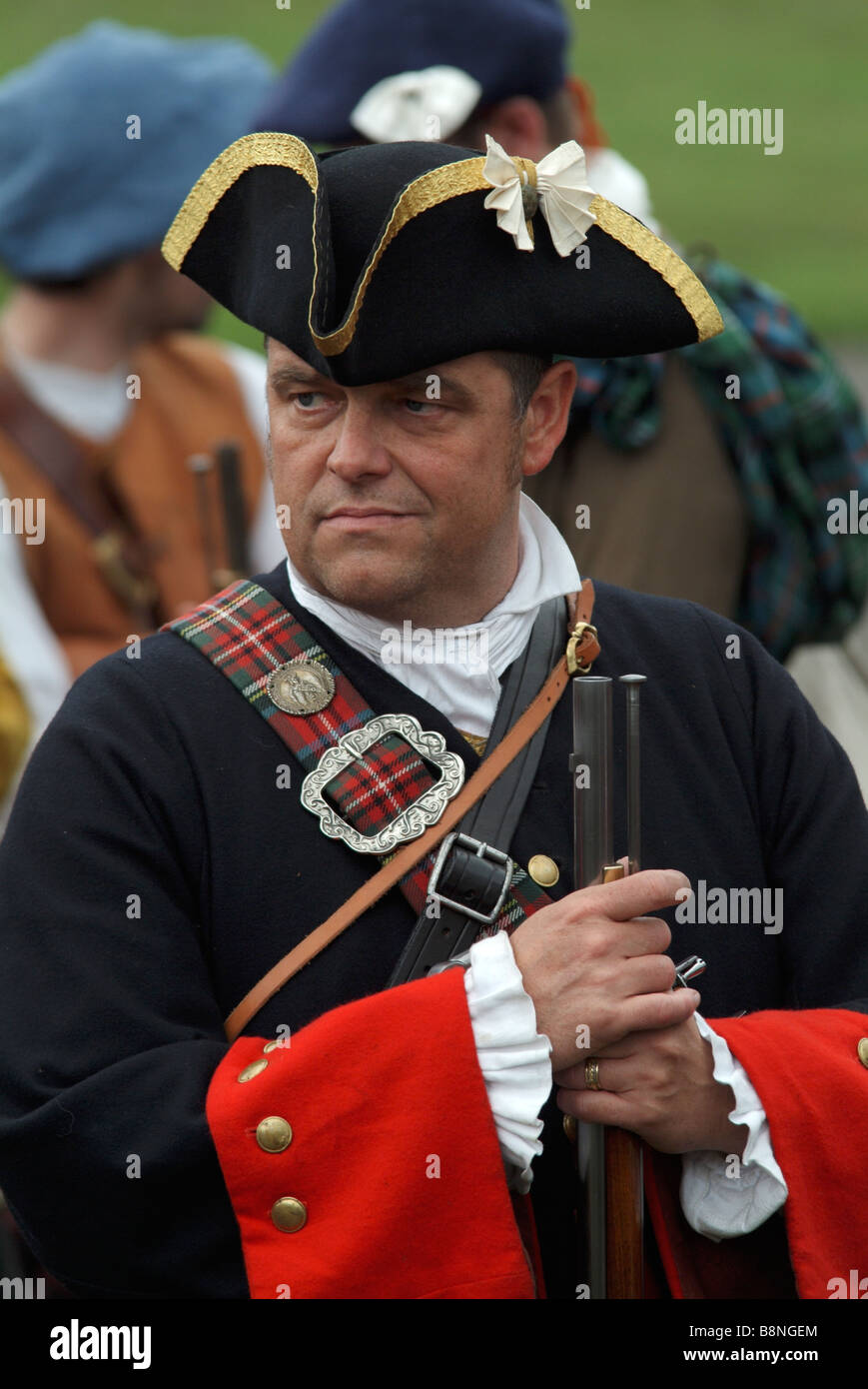 Jacobite soldier at the 2008 re-enactment of the Battle of Prestonpans ...