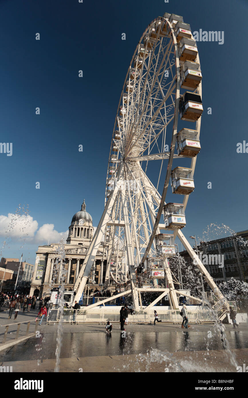 Nottingham Big Wheel in Market Square Stock Photo Alamy