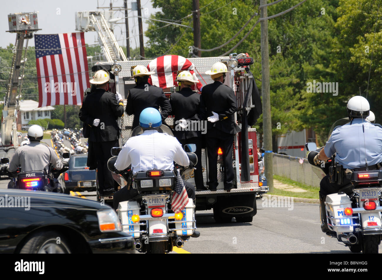 Police officers funeral in Beltsville, Maryland Stock Photo Alamy