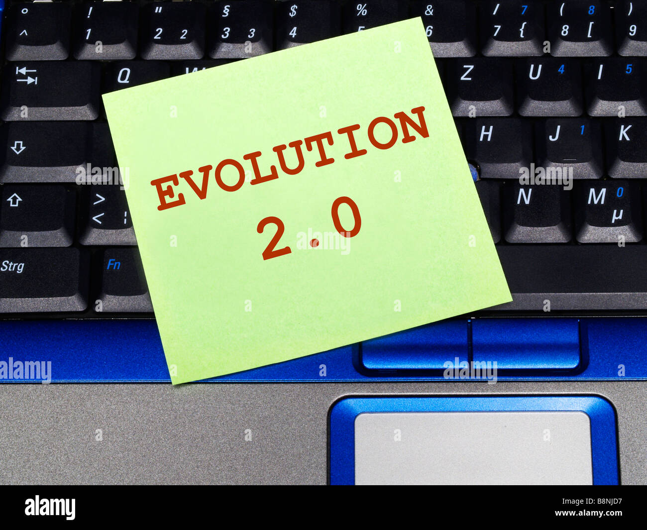 memo note on notebook, evolution 2.0 Stock Photo - Alamy