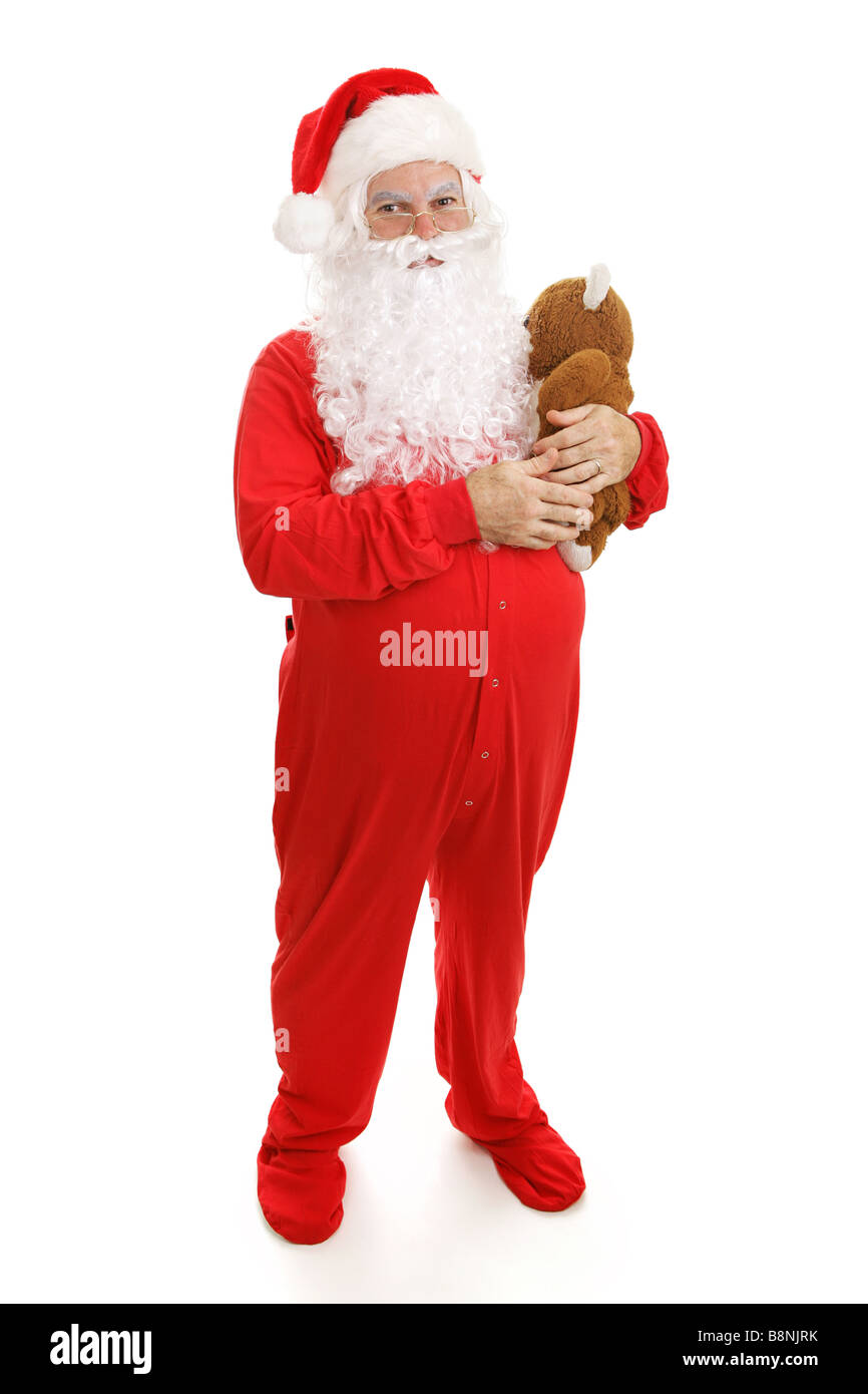 Santa clause at Christmas isolated on white background Stock Photo - Alamy