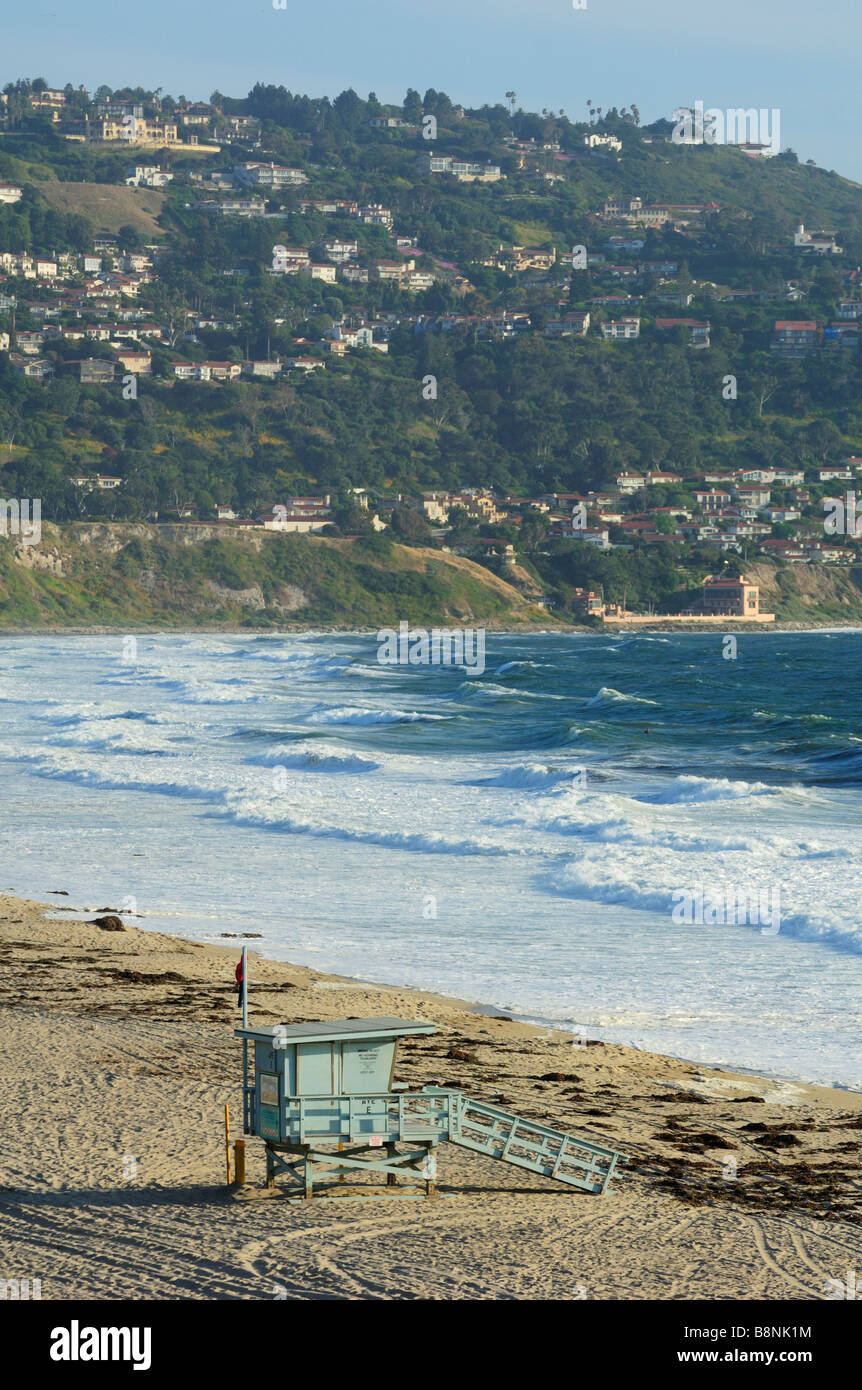 Torrance beach towards Rancho Palos Verdes, Los Angeles CA Stock Photo