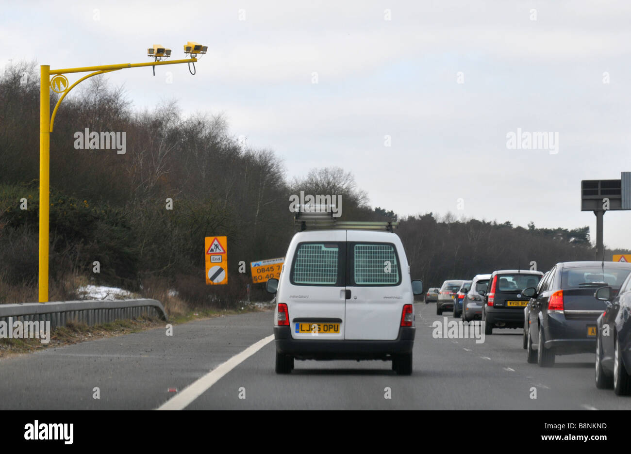 Average speed camera on M25, Britain, UK Stock Photo Alamy