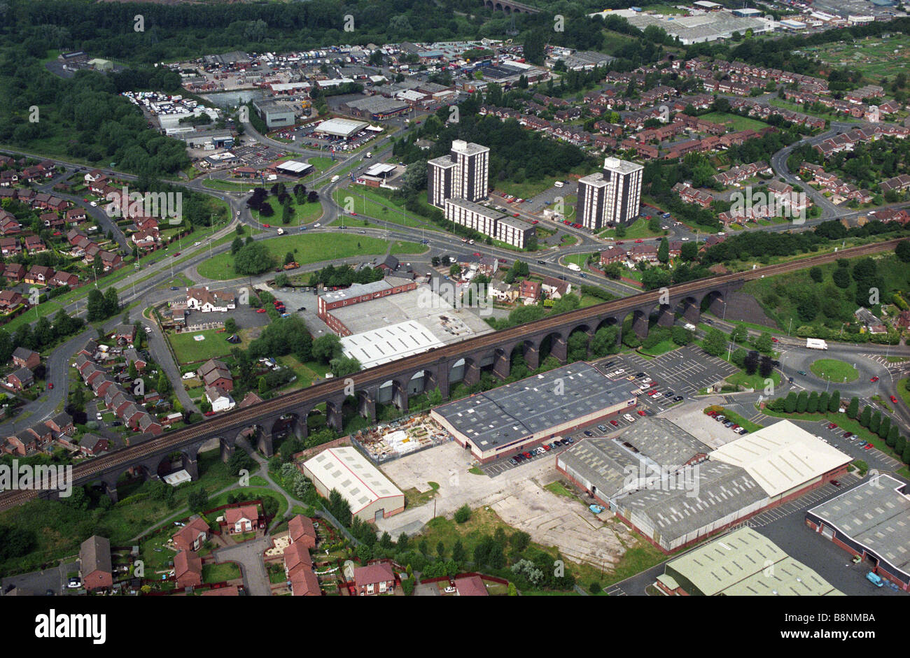 Aerial view of Kidderminster ring road roundabout Worcestershire England Uk Stock Photo Alamy